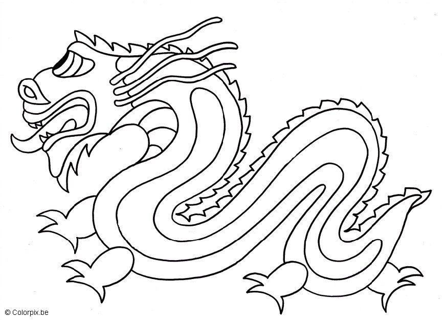Coloring page chinese dragon - img 5662.