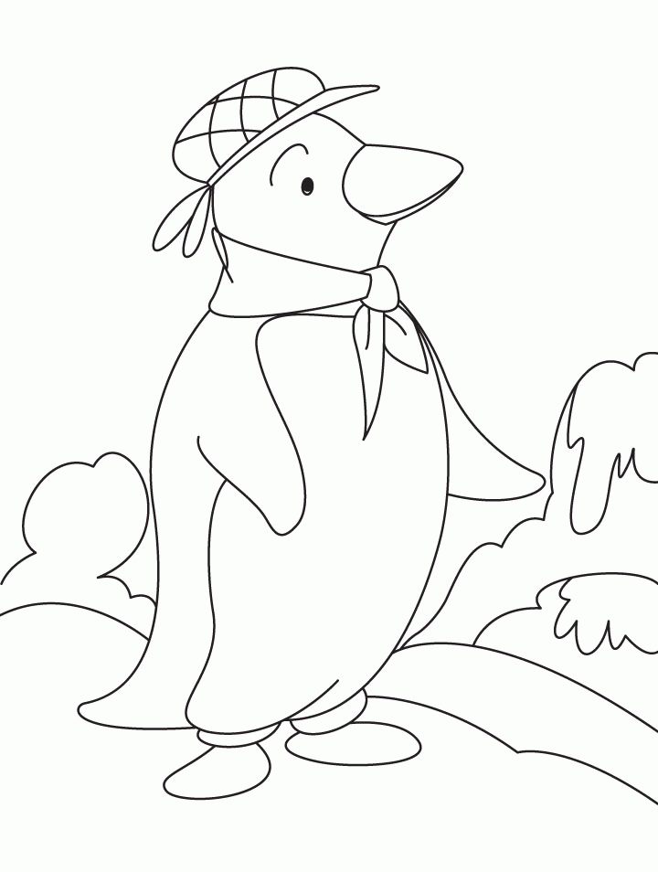 A fighter penguin coloring page | Download Free A fighter penguin 