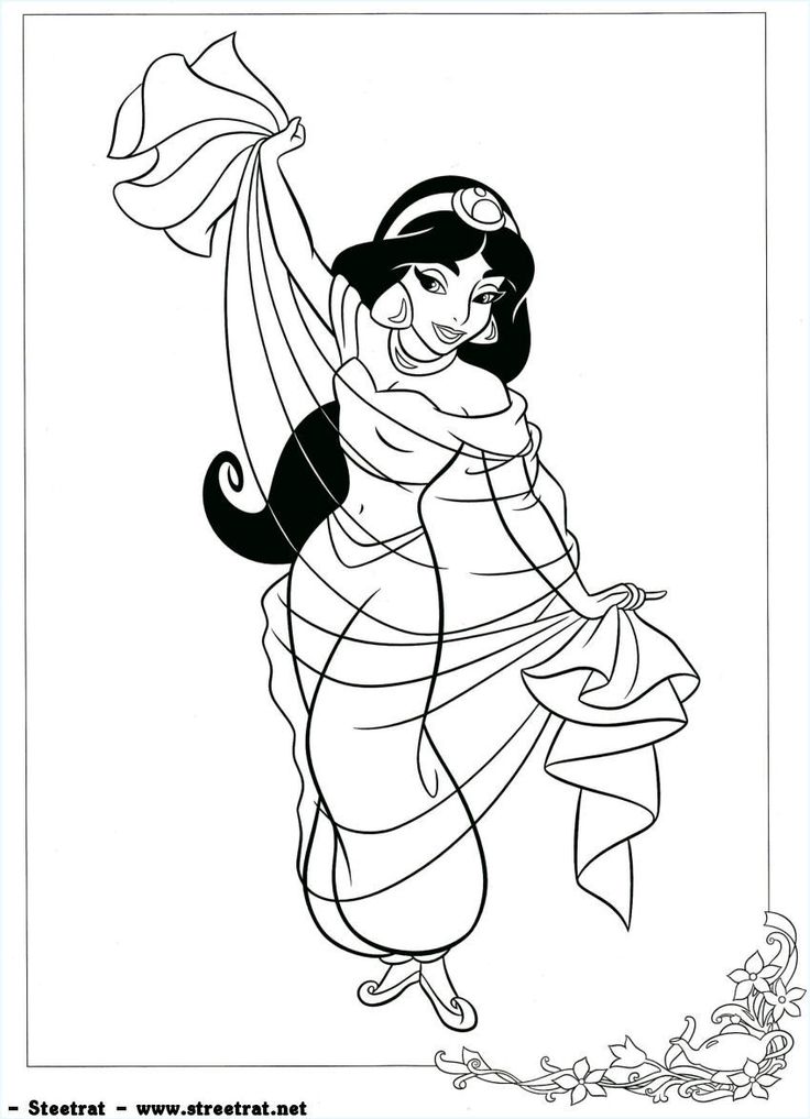 Disney coloring page | Aladdin e Jasmine