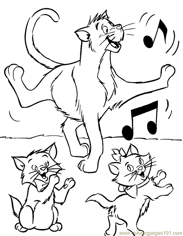 Aristocat Coloring Pages Images & Pictures - Becuo