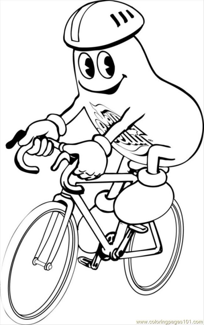 Coloring Pages Mrjb Biking (Transport > Bikes) - free printable 