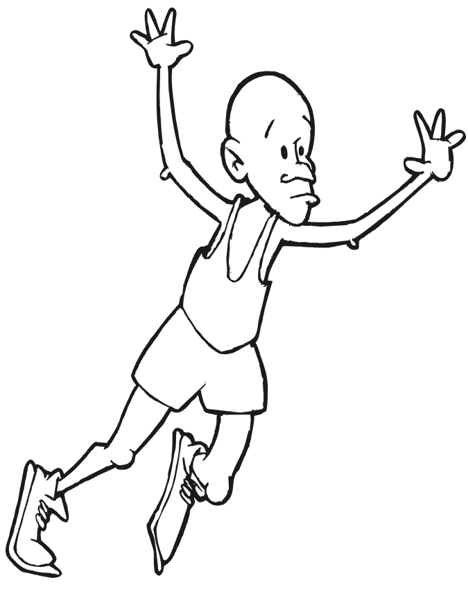 basketball cartoon player Colouring Pages