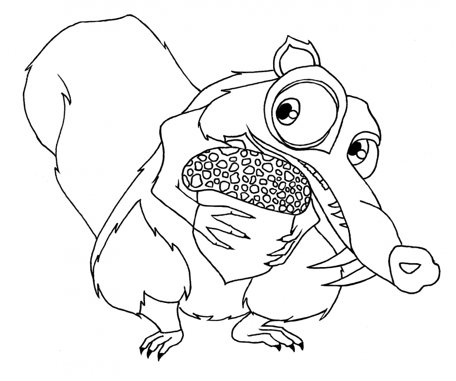 Ice Age Free Coloring Page Scrat From Pixar Ice Age Coloring Pages 
