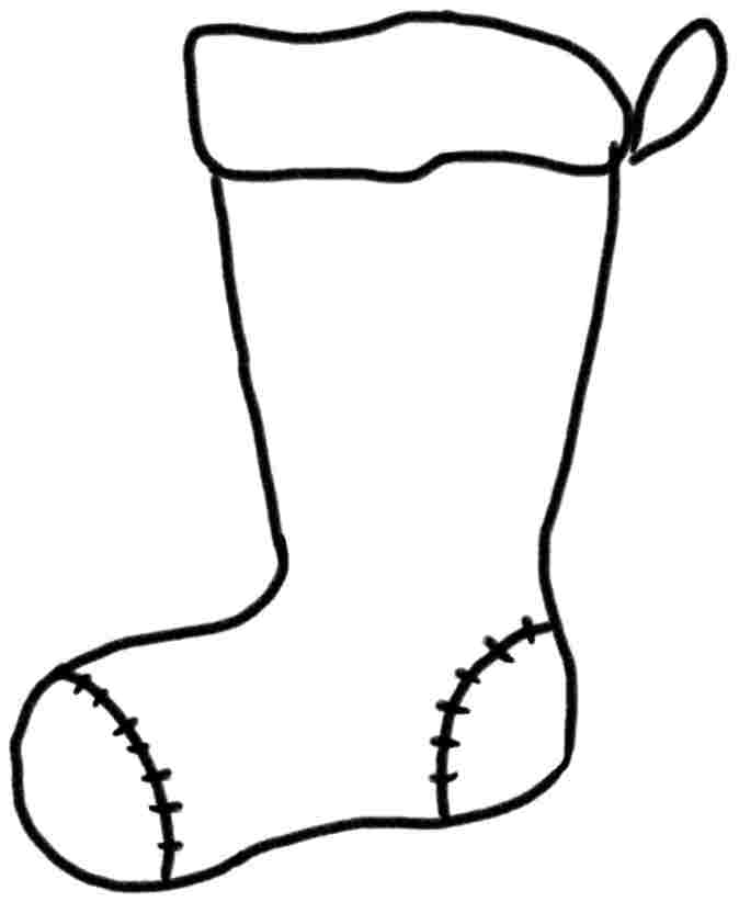 10576] Christmas Stocking Coloring Pages Free Printable For Toddler.