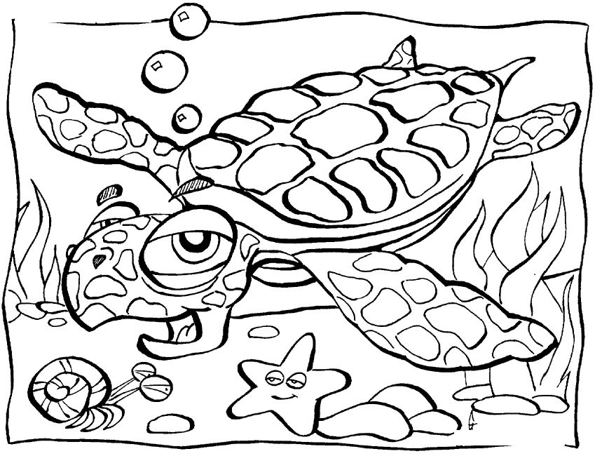 ocean animal coloring pages : Printable Coloring Sheet ~ Anbu 
