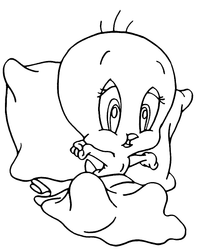 Coloring Pages Tweety Bird | Cartoon Characters Coloring Pages 