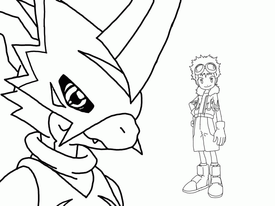 some digimon outline by BlackLightning95 on deviantART