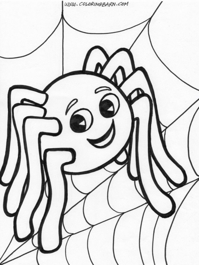 Spider Coloring Pages For Toddlers