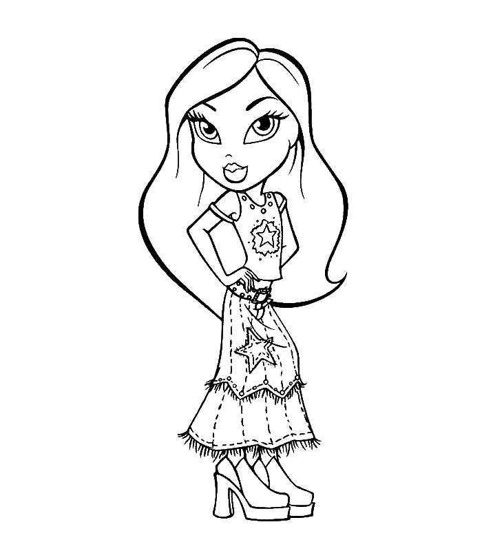 Cartoons Coloring Pages: Bratz Coloring Pages