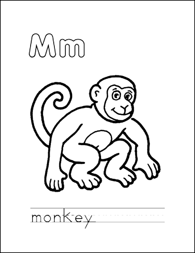 Monkey Coloring Page For Kids | Coloring - Part 6