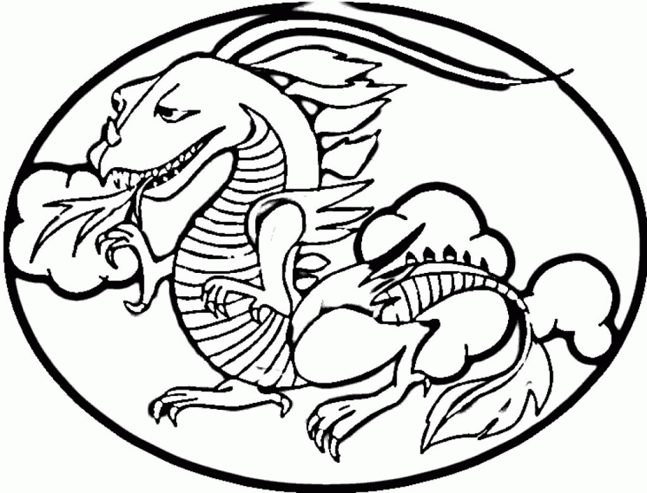 Coloring Pages A Chinese Dragon Free Coloring Pages Free 203820 