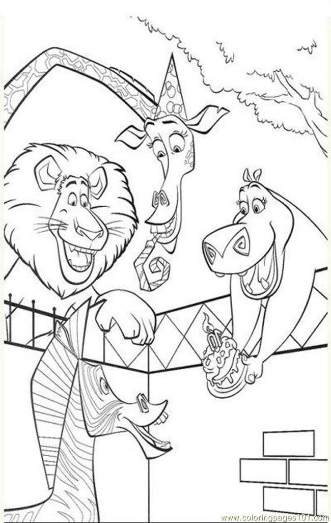 Madagascar Coloring Pages Cake Ideas and Designs