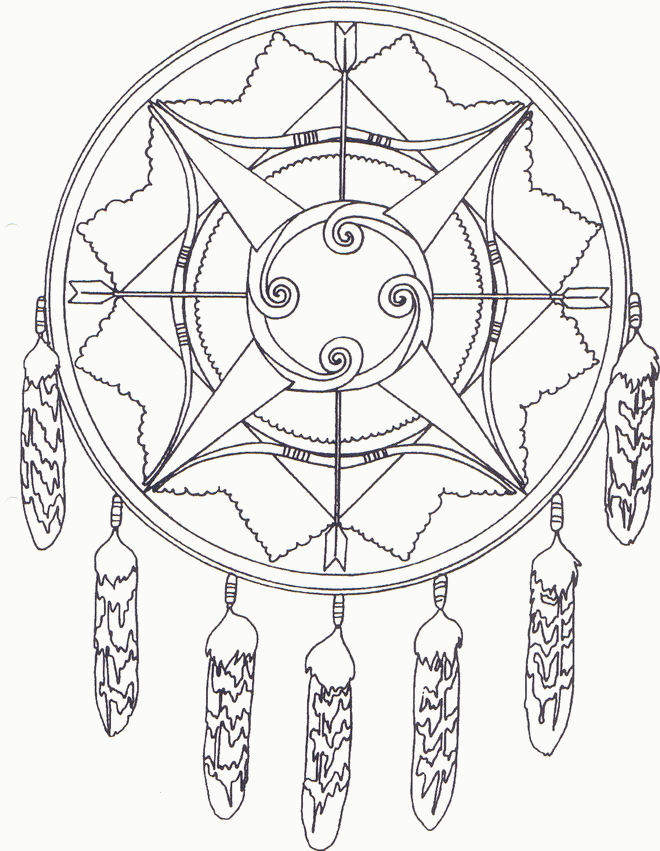 Coloring page Indianen Native Americans