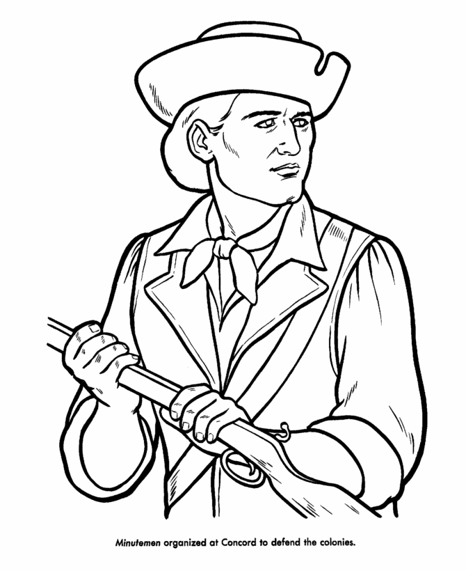 revolutionary soldier Colouring Pages