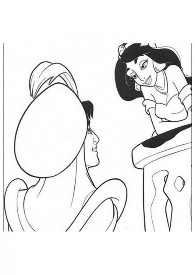 Jasmine Aladdin Coloring Pages Coloring 44004 Alladin Coloring Pages