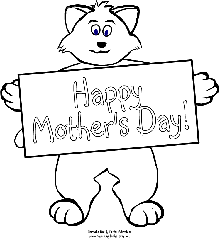 Mothers Day Colouring Pages