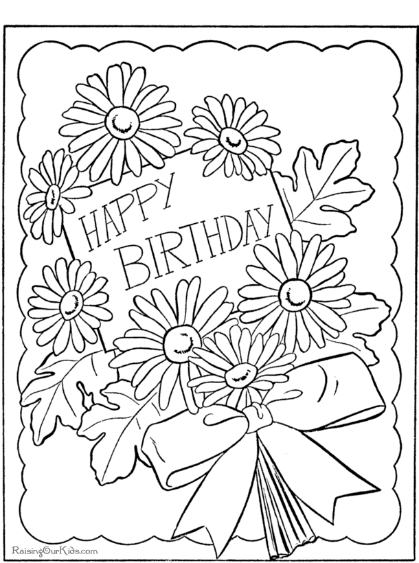Happy Birthday Coloring Pages To Print 590 | Free Printable 