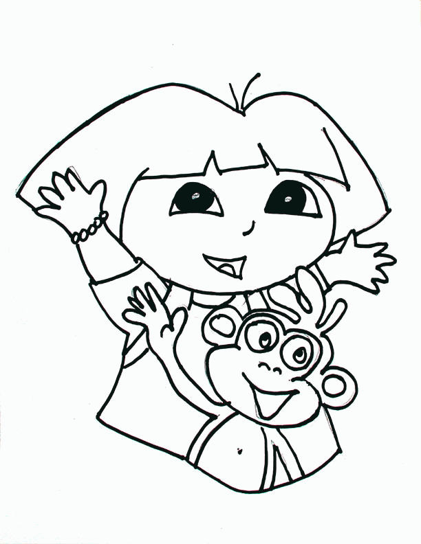 Dora Birthday Coloring Pages