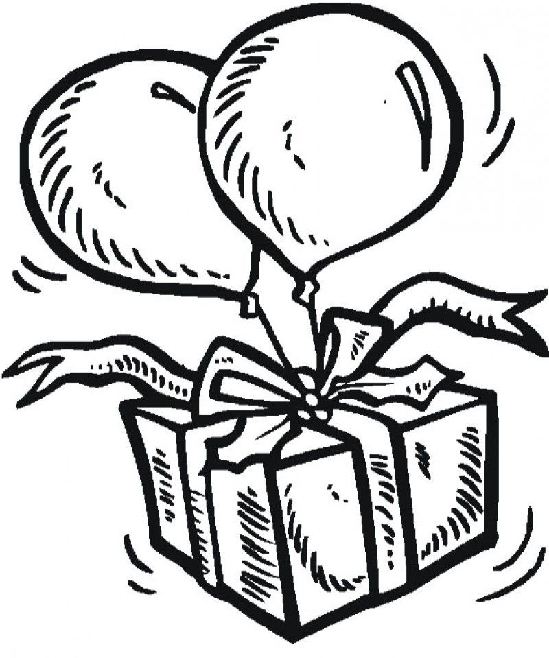 Balloons Used To Be Wrapping Ornaments Coloring Page - Kids 