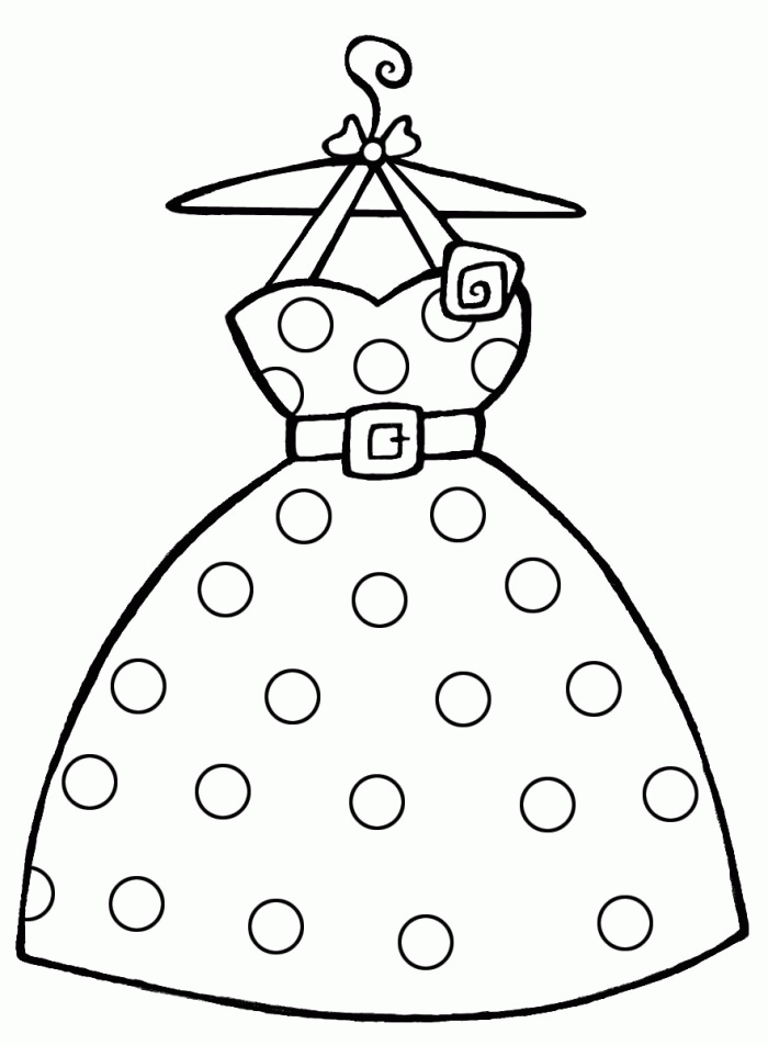 Usagi in Dress Coloring Page | Kids Coloring Page