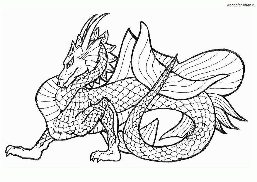 Dragons coloring pages 252 / Dragons / Kids printables coloring pages