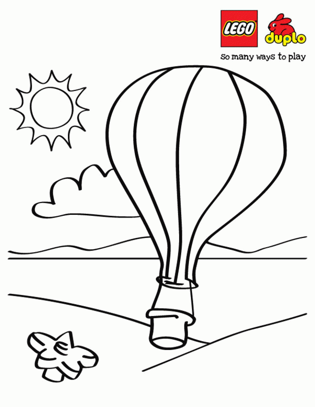 Hot Air Balloon Coloring Pages Kids