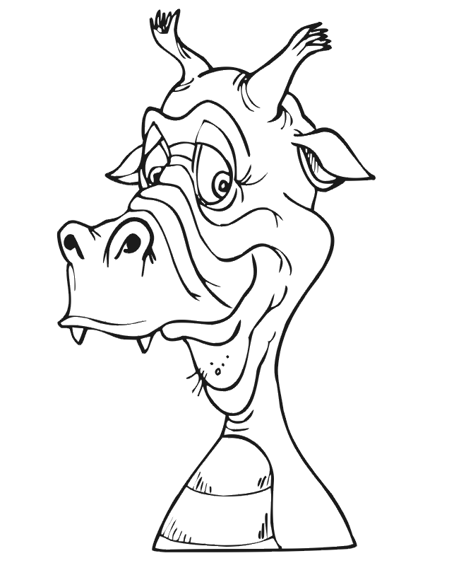dragon faces Colouring Pages