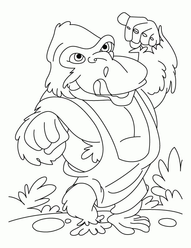 Gorilla Coloring Pages Images & Pictures - Becuo