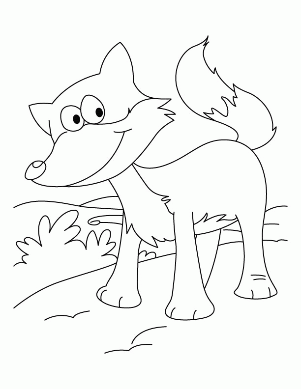 A happy cunning fox coloring page | Download Free A happy cunning 