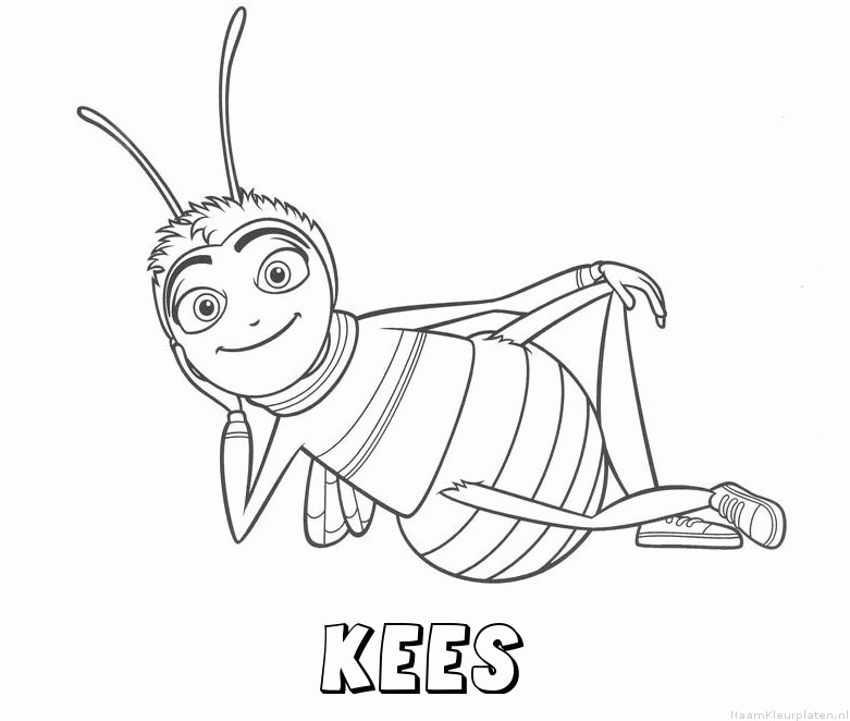 Kees bee movie Naam Kleurplaat