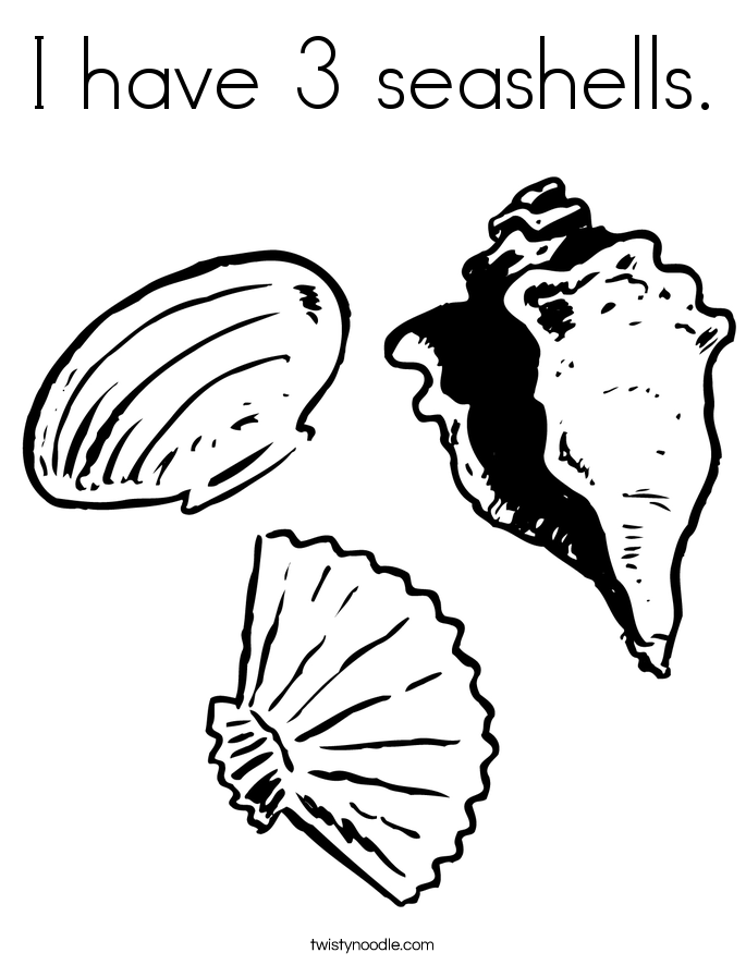 clipart seashells Colouring Pages (page 2)