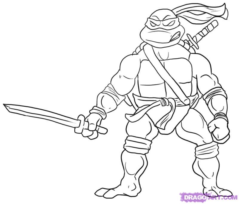 Teenage Mutant Ninja Turtle Printable Coloring Page