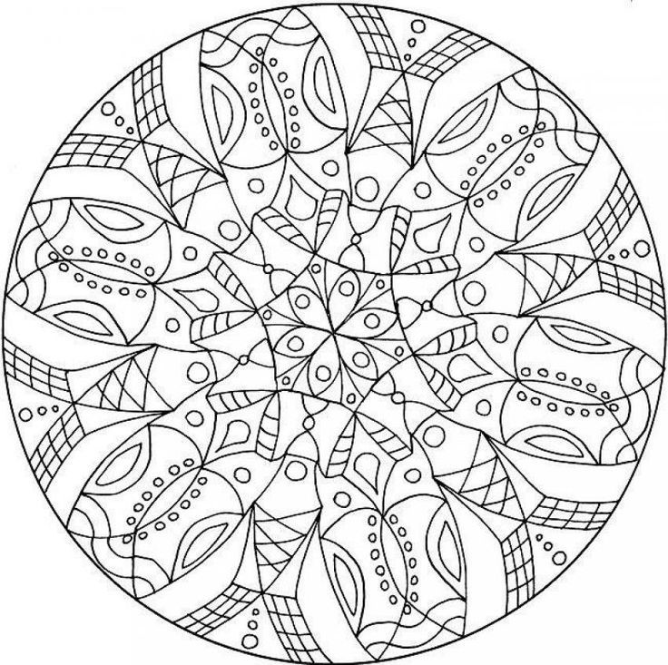 Intricate mandala coloring page