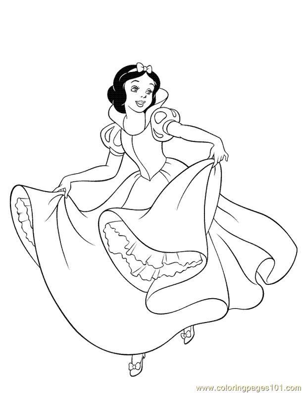 Coloring Pages Snow 09 (Cartoons > Snow White) - free printable 