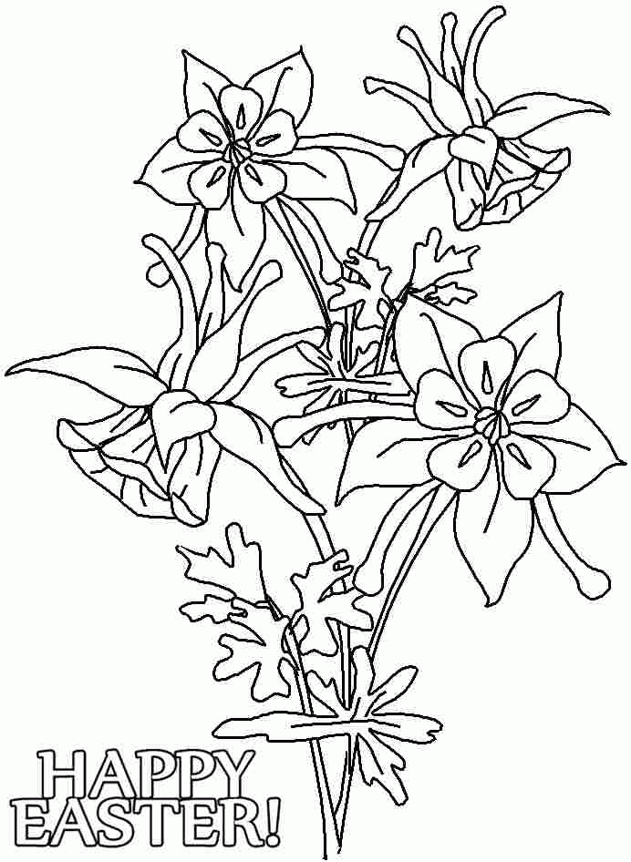 Easter Flowers Colouring Sheets Printable For Kids & Boys #