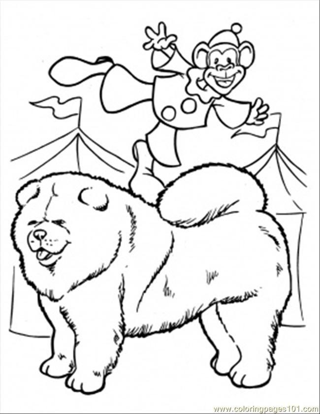 Coloring Pages A Monkey Clown Coloring Page (Mammals > Monkey 