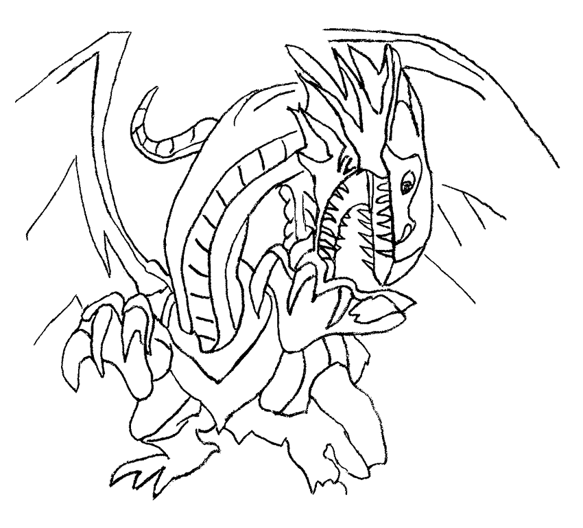 Blue Eyes White Dragon Yu-Gi-Oh Coloring Pages