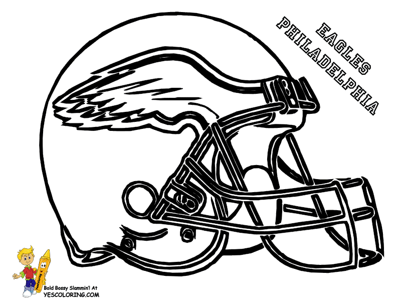 eagles helmet Colouring Pages