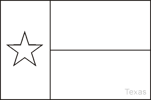 Texas state flag coloring page 