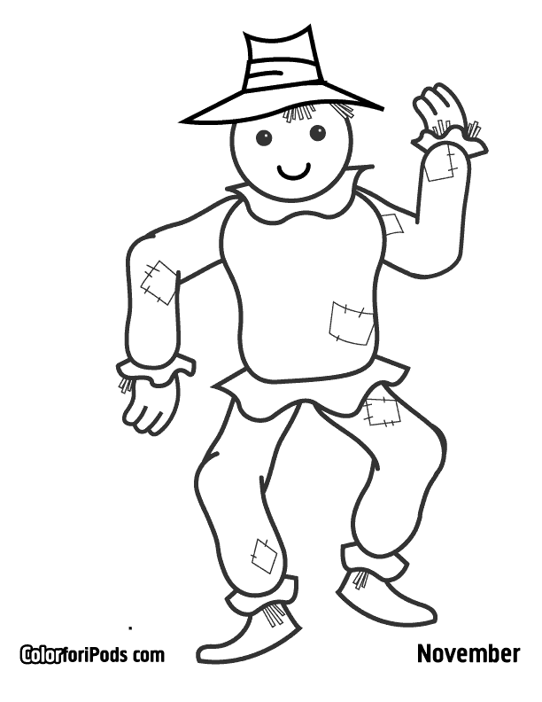 Scarecrow template Colouring Pages (page 3)