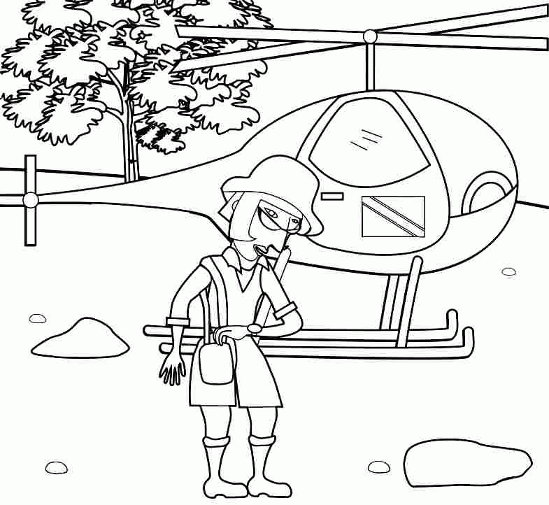 Colouring Sheets Transportation Helicopter Printable Free For Boys 