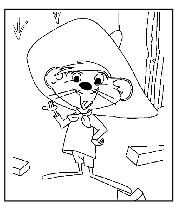 Speedy Gonzalez Colouring Pages