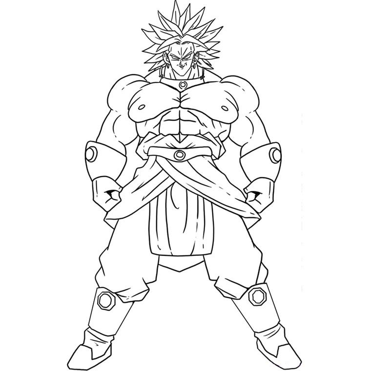 broly ssj coloring page