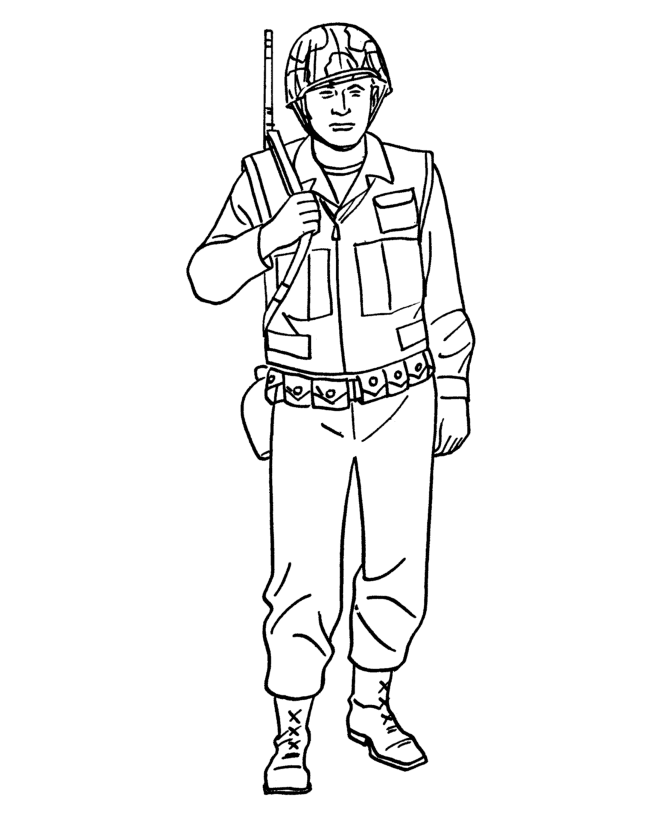 WWII Uniforms Colouring Pages