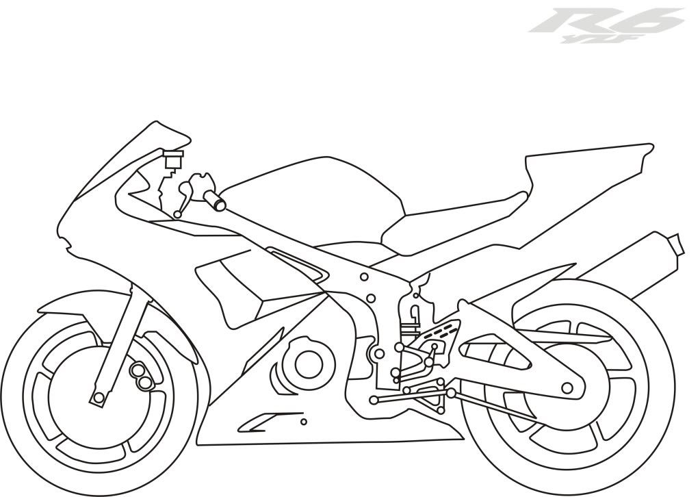 Outline of R6 for "Coloring" - Page 6 : Yamaha R6 : R6 Forum