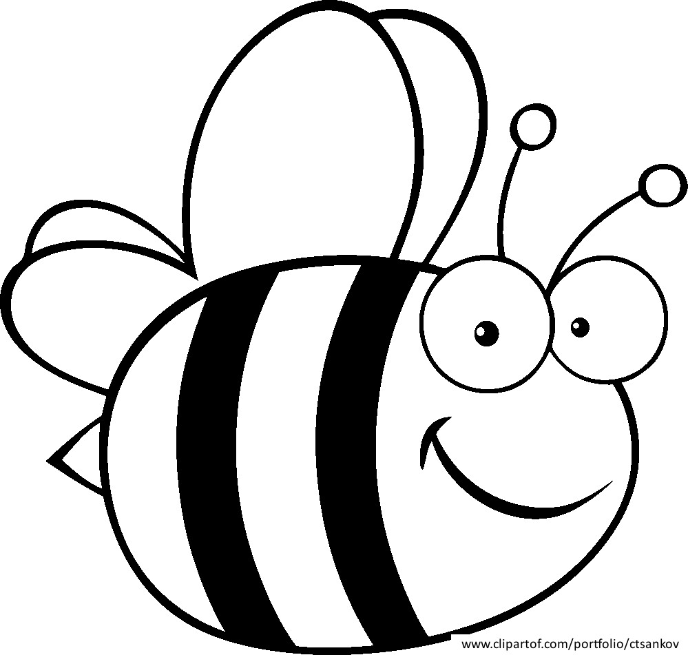 Best Photos of Honey Bee Coloring Pages - Cartoon Bumble Bee Clip ... -  ClipArt Best - ClipArt Best