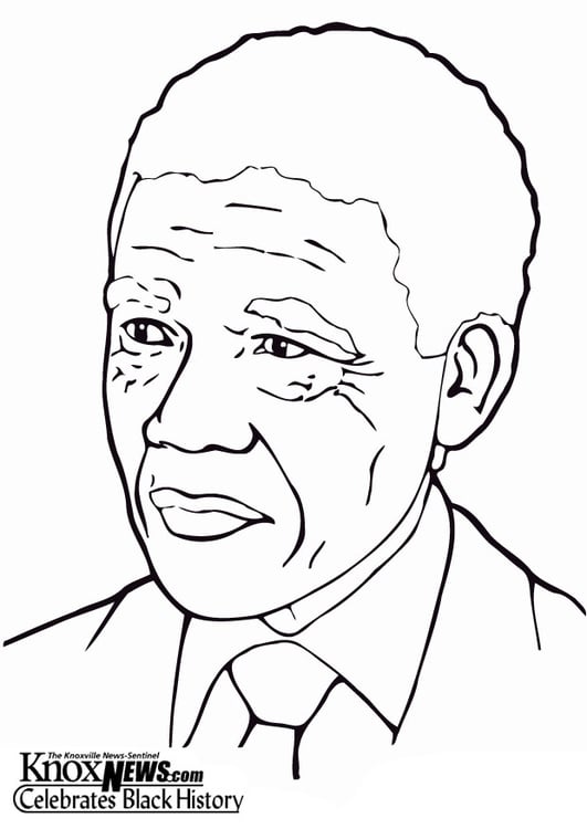 Coloring Page Nelson Mandela - free printable coloring pages - Img 12870