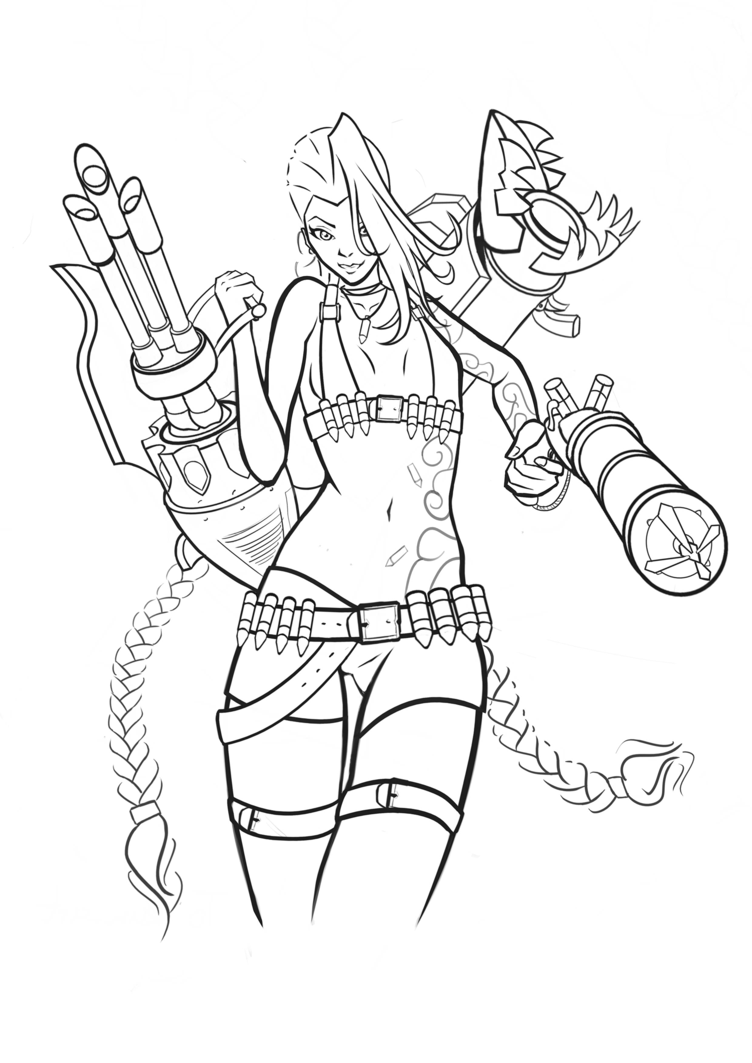 Jinx drawing I made @tokun_art : r/LegendsOfRuneterra