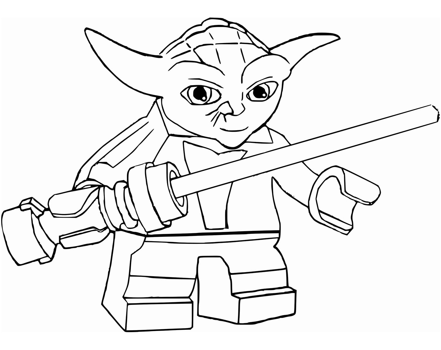 Star Wars : Yoda Lego - Star Wars Kids Coloring Pages