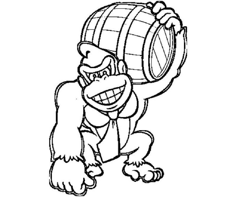 Donkey Kong Coloring Pages | Educative Printable | Coloring pages, Donkey  kong, Drawings